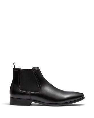 Uncut NEWLANDS almond toe Chelsea dress boot in Black Pu at Nordstrom, Size 12
