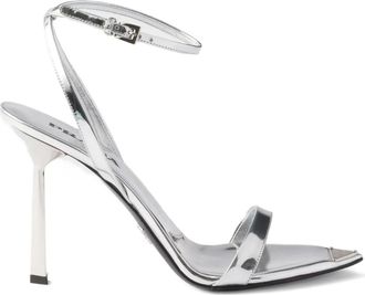 Prada Leren sandalen - Zilver