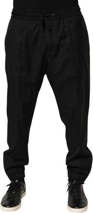 Dolce & Gabbana Black Drawstring Men Jogger SweatMens Mens Pants (Pre-Owned)