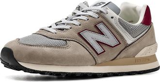 New Balance Classics U574v1 Shoes Arid Stone/Monarch Burgundy : US Mens 10.5 - Womens 12 Medium, Suede/Textile