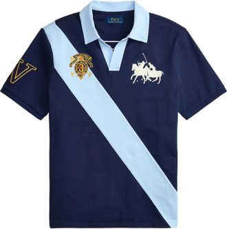 Polo Ralph Lauren crest-embroidered polo shirt - men - Cotton - L - Blue