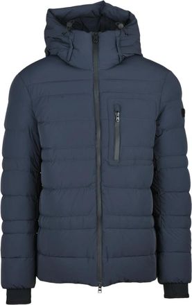 Peuterey Praxi Gewatteerde Jas met Veren Vulling - Heren - Gewatteerde jassen - Blauw - 2XL - Jassen
