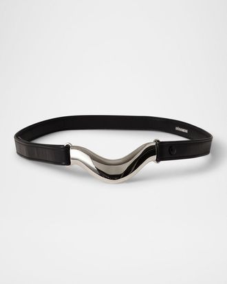 Déhanche Brancusi Metal Leather Belt