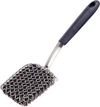 OEM Cepillo Para Parrilla, Cepillo Para Sartenes, Mango De Silicona, Cabezal De Acero Inoxidable, Mango Resistente Al Calor, 7 X 24 Cm