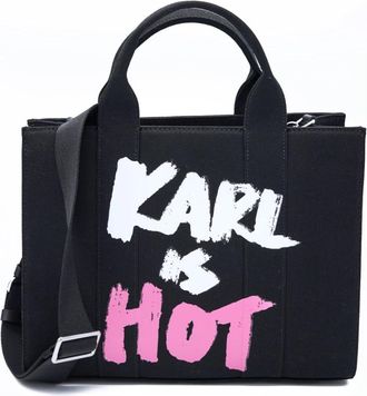 Karl Lagerfeld Karl Is Hot Tote - Dames - Mini tas - Zwart - ONE Size - Katoen - Tassen
