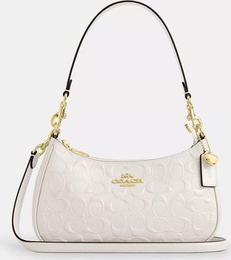 Coach Teri Shoulder Bag In Signature Leather With Heart Charm