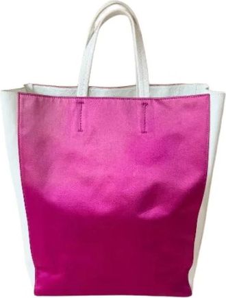 Celine Pre-owned Vertical Tote - Dames - Vintage Shopper - Roze - ONE Size - Leer - Vintage