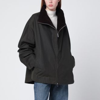 Toteme Giacca country con zip verde foresta