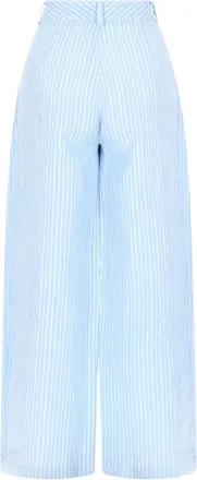 120% Lino Linen Trousers - Blue