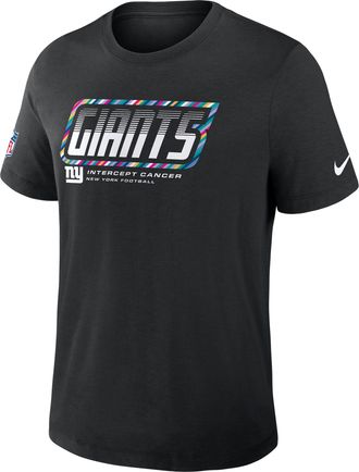 Nike New York Giants Crucial Catch Sideline Nike Mens Dri-FIT NFL T-Shirt in Black | 034J00AZUN-F9R
