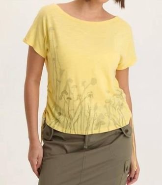 Xcvi Printed Cohn Jersey Boatneck Tee In Squash Blossom