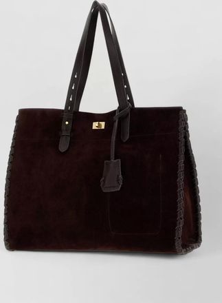 Anya Hindmarch suede leather tote bag