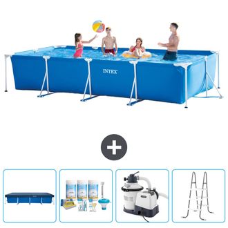 Intex Piscina Con Estructura Rectangular - 450x220x84 Cm - 7-piezas Scb64