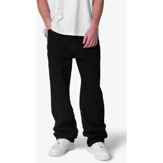 mnml Raw Baggy Jeans in Rinsed Black at Nordstrom Rack, Size 40
