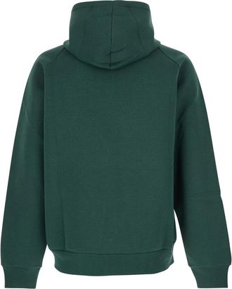 Autry Mens Green Hoodie With Dropped Shoulders Neoprene Sweatshirts Sweater