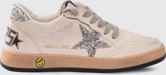 Golden Goose Sneakers Ball Star da bambino in pelle e tessuto glitter