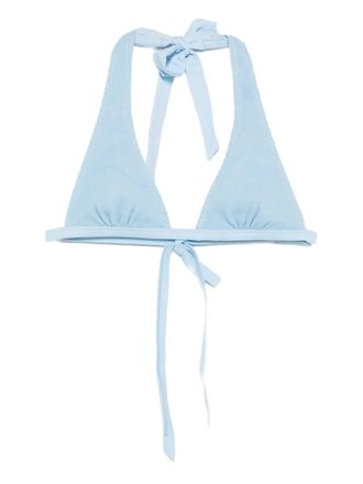 Frankies Bikinis Frank tie-detail bikini top - Blue