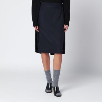 Maison Margiela Blue skirt with satin side panels