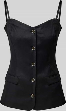 Guess Tr&auml;gertop mit Knopfleiste Modell ISABEAU in BLACK, Gr&ouml;&szlig;e XL