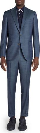 Jack Victor Esprit Soft Contemporary Fit Wool Suit in Blue at Nordstrom, Size 42 Long