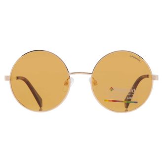 Polaroid Yellow Round Ladies Sunglasses PLD 4052/S 0L7Q/HE 55