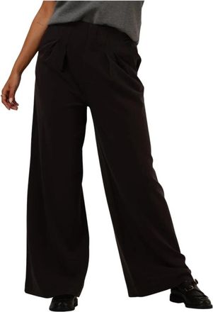 MY ESSENTIAL WARDROBE Elegante Aubergine Broek met Hoge Taille - Dames - Wijde Broeken - Grijs - L - Broeken