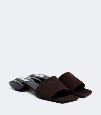 Alaia Ala&iuml;a Ellipse suede mules