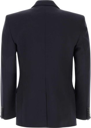 Valentino Garavani Mens Midnight Blue Wool Blazer Navy Exterior: Lining: Cupro Giacche E Gilet Jacket
