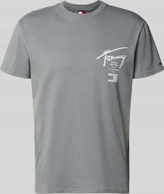 Tommy Jeans Regular Fit T-Shirt aus reiner Baumwolle in Mittelgrau, Gr&ouml;&szlig;e XXL