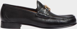 Valentino Garavani Men & apos;s VLogo Signature Leather Penny Loafers