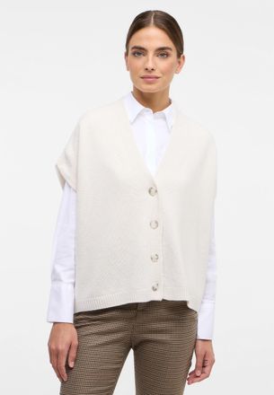 Eterna Strickpullover ETERNA, Damen, Gr. M, weiss (off, wei&szlig;), 100% Wolle (Merino), normal, Pullover Strickpullover