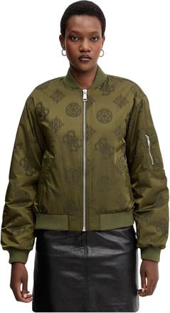 Guess Philomene Bomberjack - Dames - Bomber jackets - Groen - XS - Leer - Jassen