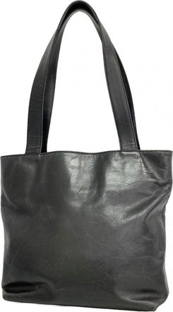 Chanel Black Leather Tote Bag (Pre-Owned)