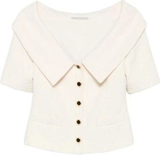 Alessandra Rich Blouses - Dames - Zomerjassen - Wit - 2XS - Jassen