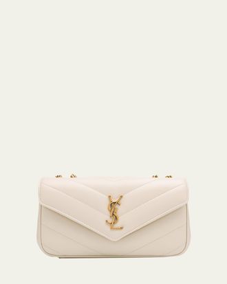 Saint Laurent Loulou Small YSL Shoulder Bag in Quilted Leather