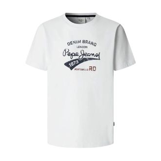 Pepe Jeans London T-Shirts, male, White, Size: XL Giles T-Shirt