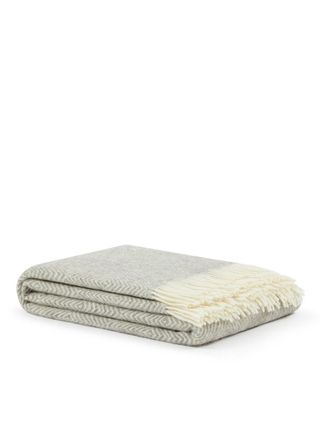 Lanerossi Plaid AUKLAND (fluffy), light gray