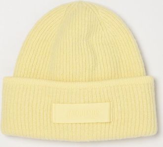 Jacquemus Berretto beanie in misto lana e alpaca con risvolto e logo