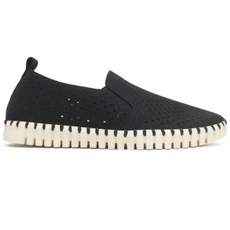 Ilse Jacobsen Tulip 140 Textile Mens Loafers Shoes - Black - Size:UK 10