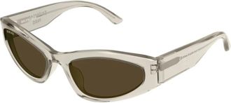 Balenciaga Bb 0387S Zonnebril - unisex - Zonnebrillen - Beige - 58 MM - Nylon - Accessoires