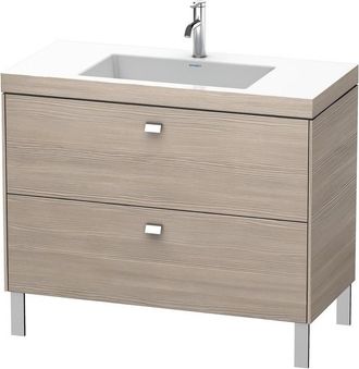 Duravit Lavamanos Duravit Brioso C-bonded Con Base De 100,0x48,0 Cm, 2 Cajones, Sin Rebosadero, Con Banco Para Grifos, 1 Agujero Para Grifos, Color (frente/cu