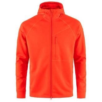 Fj&auml;llr&auml;ven Abisko Grid Fleece Hoodie Fleecejacke f&uuml;r Herren | rot