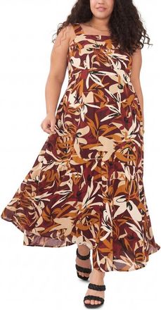 Vince Camuto Print Sleeveless Maxi Dress in Rust at Nordstrom, Size 2 X