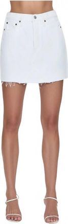 Pistola Denim Kat High Rise Vintage Skirt In White