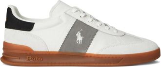 Polo Ralph Lauren Suède sneakers met logodetail - Wit