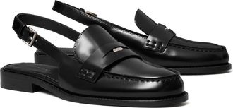 Tory Burch Classic Penny Slingback Loafer in Perfect Black at Nordstrom, Size 10.5