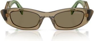 Prada 50mm Oval Sunglasses in Terra /Light Brown at Nordstrom