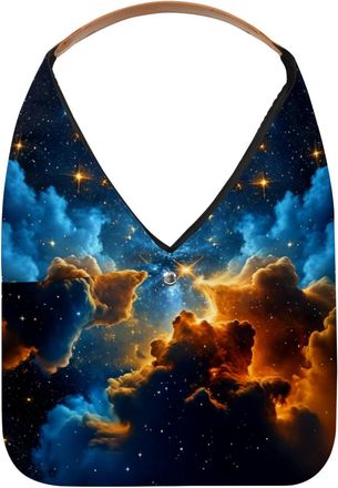 Generic Stars Nebula Reusable Lightweight Grocery Bags - Foldable Into Compact Pouch, Washable & Sturdy, Multipurpose for Shopping and Travel