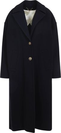 Golden Goose Womens Blue Polyamide Coat - Dark Blue Wool - Size EU 36 (Womens)