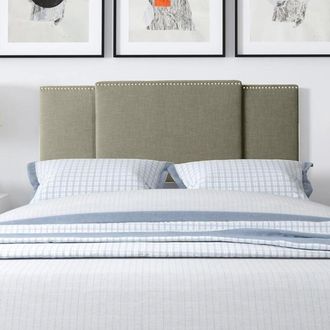 Casa Oasis Silk Cream Linen Double 26 inch Strutted Headboard